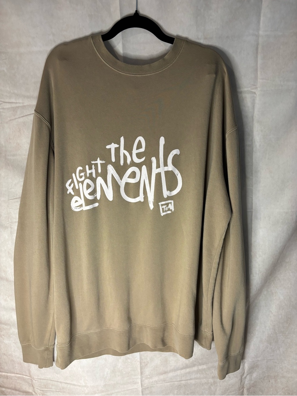 Element Women's Crewneck Sweatshirt in Tan with White Script Logo